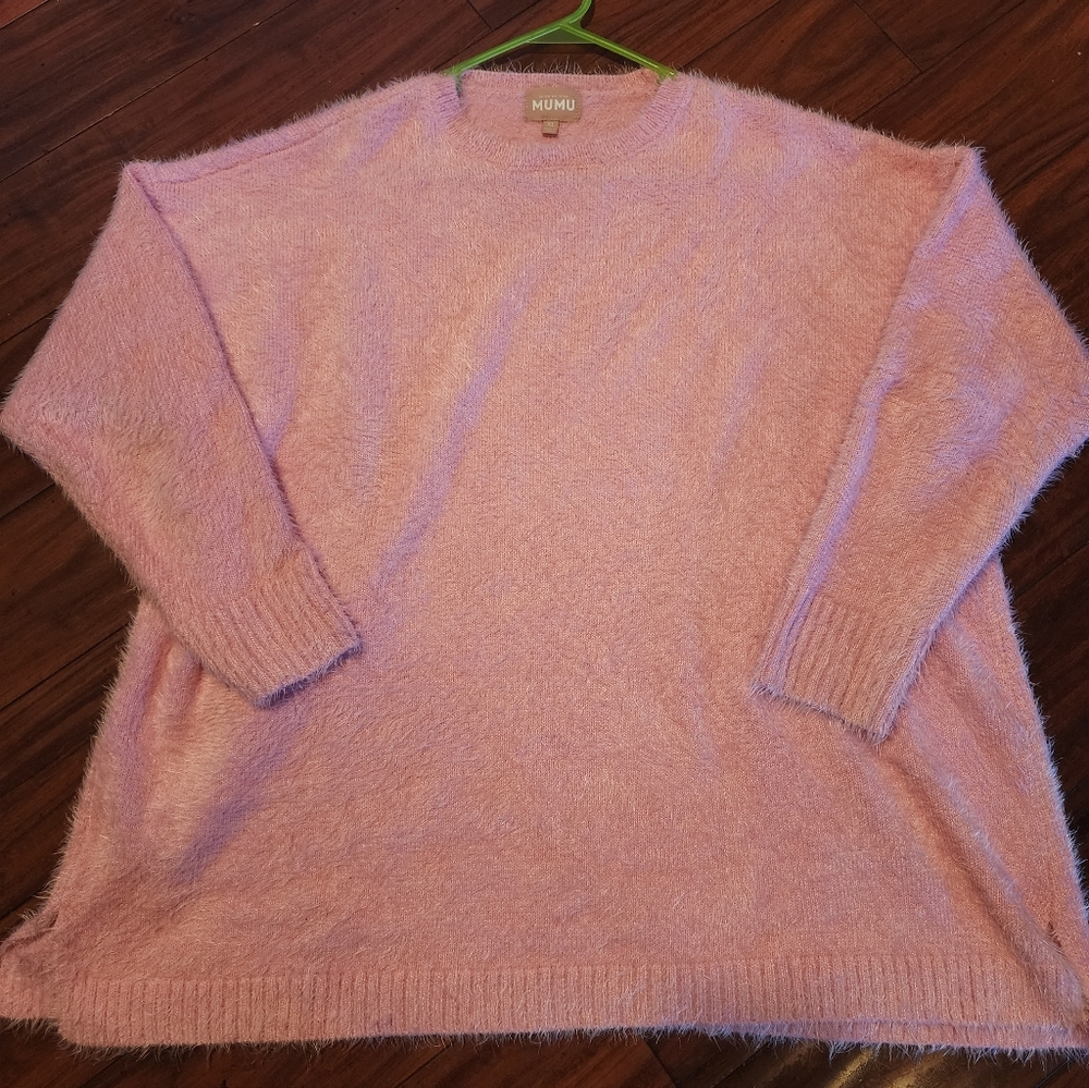 Show Me Your MuMu Soft Pink Crew Neck Sweater - Picture 3 of 10